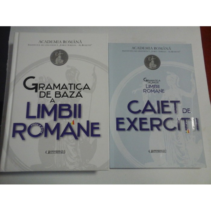 GRAMATICA  DE  BAZA  A  LIMBII  ROMANE  + caiet de exercitii -  ACADEMIA  ROMANA  